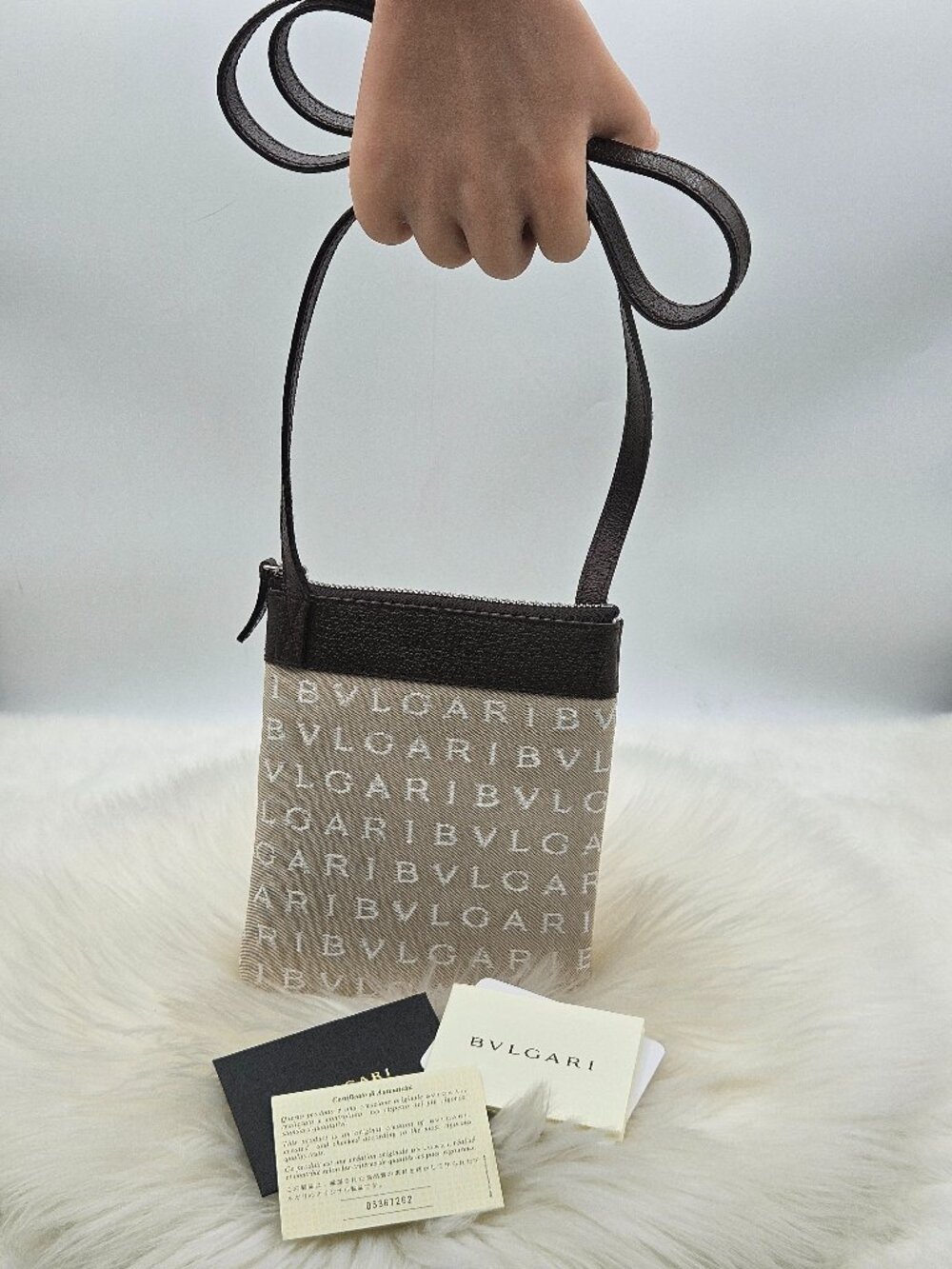 Bvlgari Logomania Canvas Sling Bag